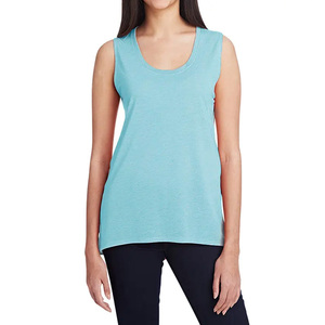 MESS SPORTS Summer Collection Custom Logo Hot Sale Plus Size Women's Tank <b>Tops</b> / Wholesale Solid Color Crew Neck Breathable - Product Image 2