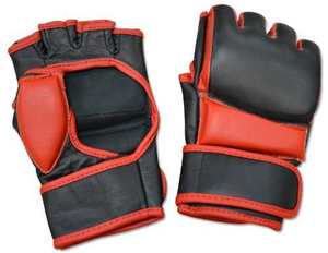 Gants de MMA en cuir pour hommes et femmes pour les arts martiaux, le grappling, le sparring, l'entraînement de boxe - Mitaines demi-doigts réglables pour la fermeture - Product Image 2
