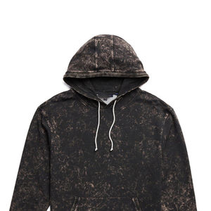 Conjunto de Sudadera con Capucha y Pantalones Cortos con Lavado Ácido, Mangas Largas Estampadas, Estilo Holgado, Chándal de Felpa, Estilo Urbano - Product Image 5