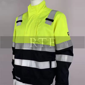 Veste de construction unisexe ignifuge en polyester respirant de sécurité professionnelle de haute qualité vêtements de travail par Raw to Fine - Product Image 5