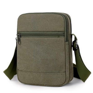 Sac bandoulière unisexe de forme carrée, sac à main miniature de voyage en toile léger, sangle réglable, imperméable, tendance, en toile - Product Image 3