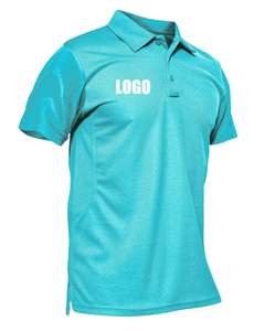 Camiseta Polo para Hombre, Color Verde Azulado, Poliéster Piqué, Manga Corta, Transpirable, Logotipo Personalizado, Uniforme Deportivo Corporativo, Suministro al por Mayor, OEM, ODM - Product Image 1