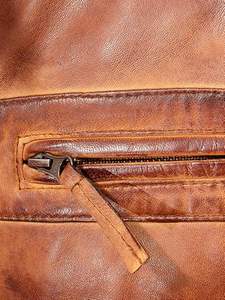 Veste en cuir à capuche de haute qualité pour hommes, col montant, manches longues, toile unique et personnalisable, mode hivernale - Product Image 3