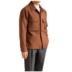 Chaqueta de Gamuza Sintética Personalizada para Hombre, Color Sólido, Calidad Premium, Prenda Exterior Elegante, a la Moda, Cómoda y Duradera - Product Image 3