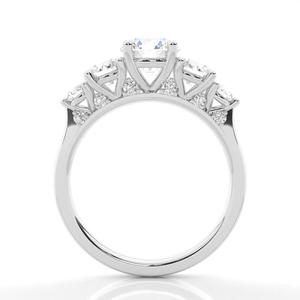 Joyería de diseño clásico, compromiso de 0,85 quilates, anillos de oro blanco, ajuste de punta, corte redondo, Diamante cultivado en laboratorio, anillo de promesa de boda - Product Image 3