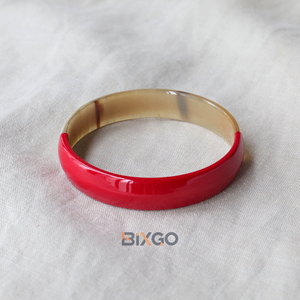 Bracelet de manchette en corne de buffle laqué couleur artisanale commandes en gros personnalisées acceptées directement du Vietnam - Product Image 3