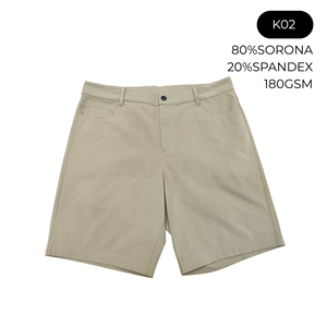 Évacuation de l'humidité 80% SORONA 20% SPANDEX vente en gros Golf hommes joggeurs entraînement couleur unie Cargo Shorts Golf court Performance pantalon - Product Image 2