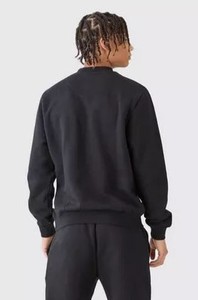 Huzaifa เสื้อสเวตเตอร์คอกลมของผู้ชายผ้าฝ้ายเสื้อสเวตเตอร์คอกลมแขนยาวผ้าซักได้สำหรับ100% สีดำ - Product Image 4