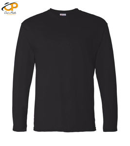 เสื้อยืดแขนยาวสำหรับผู้ชาย,เสื้อยืดคลาสสิคแบบเรียบง่ายทรงสลิมฟิตสีพื้น - Product Image 4