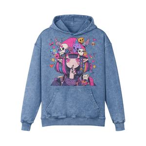 Sudadera con Capucha Moderna con Estampado de Anime Lavado Ácido para Hombre, Diseño Personalizado, Sudadera Urbana con Estampado - Product Image 2