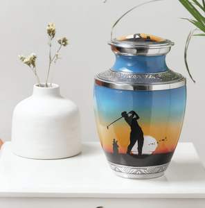 Urna de Metal artesanal Galaxy para cenizas humanas adultas, urna funeraria decorativa conmemorativa de tamaño personalizado para recuerdo de mujeres y hombres - Product Image 2