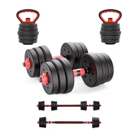 Precio de Fábrica, Juego de Mancuernas Ajustables 6 en 1 de 10 kg, de Goma y Hierro Fundido, Barras Multifuncionales para Entrenamiento de Brazos, Uso Doméstico, Logotipo Personalizado