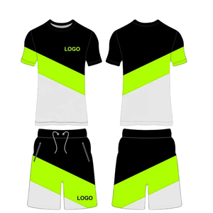 Ensemble T-shirt et short décontracté pour homme, coupe ajustée, séchage rapide, léger, uni, 100% coton teint, coupe oversize, personnalisable à l'avant - Product Image 2