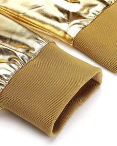 Chaqueta Satinada Dorada Metálica para Hombre, Chaquetas 2026, Chaquetas 2025, Chaquetas Personalizadas, Chaquetas Escolares, Chaquetas de Fiesta, Nueva Tendencia de Moda - Product Image 4