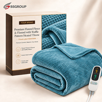 Couverture électrique chauffante rapide approuvée CE GS, lavable, en polaire gaufrée, pour l'hiver