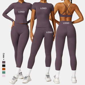 Venta al por mayor al aire libre logotipo personalizado entrenamiento gimnasio mujeres Fitness Set - Product Image 1