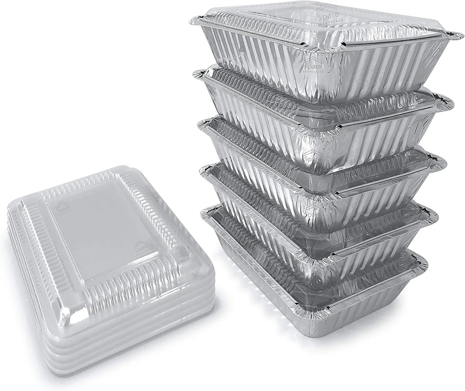 Chất lượng cao dùng một lần hình chữ nhật đầy màu sắc Aluminum foil container sản phẩm bao bì thực phẩm