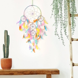 Attrape-rêves noir fantaisie Design décorations murales pour la maison décoration murale en forme d'étoile Boho plat attrape-rêves macramé tenture murale - Product Image 5