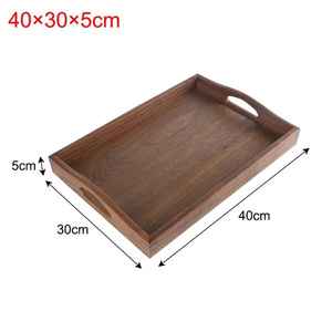 Handcrafted Mango Acacia Wood Lacquer Finish Modern Design Portable Serving Tray for Tableware Kitchen Desk Use-Dishwasher Safe - Product Image 2