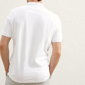 Para manga corta sólido de alta calidad 100% algodón camisa de hombre cuello verano 2025 transpirable stock a granel - Product Image 4