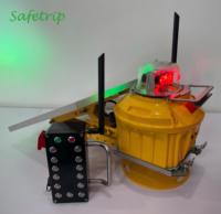 Système d'éclairage d'aéroport portable à LED alimenté par batterie, pour seuil de piste et éclairage d'extrémité, vert et rouge