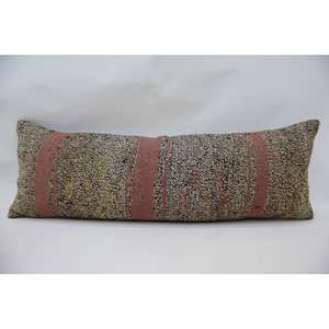 Tapis en laine Kilim tissé de 12x36 pouces Design intemporel avec motif vintage de couleur beige - Product Image 1