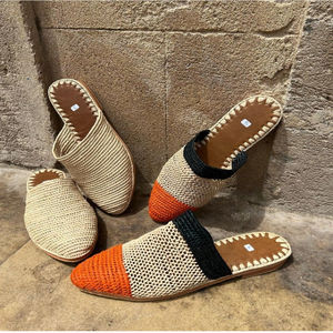 Vente en gros de pantoufles et sandales marocaines faites à la main en raphia, chaussures tissées écologiques pour femmes et hommes, commande en gros, fournisseur direct - Product Image 2