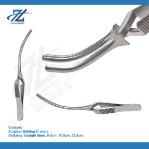 Calidad Premium 9mm Acero inoxidable DeBakey Bulldog Abrazaderas quirúrgicas Instrumento manual curvo por Pakistán Fabricante - Product Image 2