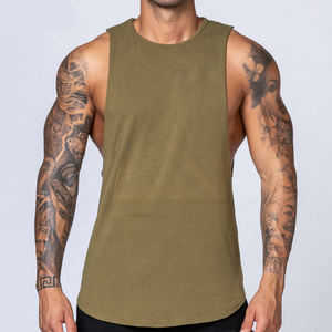 Camisetas sin mangas de punto para hombre, tallas grandes, transpirables, ecológicas, de secado rápido, antipilling, antidecoloración, de elastano/algodón, estilo urbano. - Product Image 2