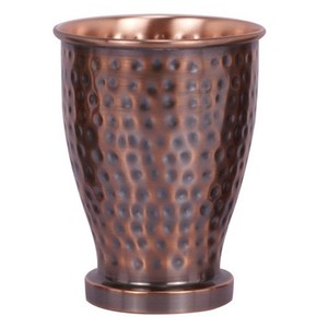 Elegante vaso de Metal de cobre para todos los días, vasos de cóctel de vino hidratantes naturales con pajita antibacteriana para - Product Image 4