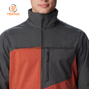Vente en gros de vestes softshell au design unique pour hommes, avec fermeture éclair, 100% polyester, tissu enduit pour l'hiver, personnalisé, OEM - Product Image 2