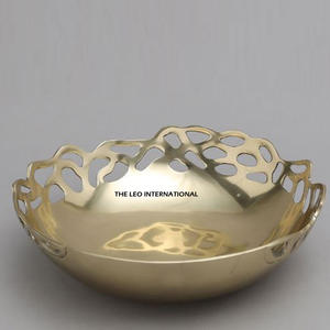 Colección de arte y artesanía creativa moderna, centro de mesa de forma ovalada chapada en oro de Metal de alta calidad estándar, suministro de cuenco japonés - Product Image 2
