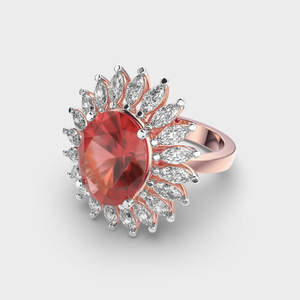 18k or laboratoire cultivé ovale diamant bague de fiançailles de mariage femmes empilable fantaisie saint valentin bijoux en diamant - Product Image 3