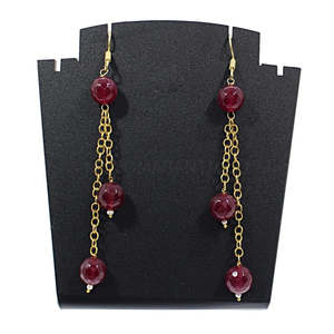 Wholesale Fine Jewelry <b>Sets</b> Dyed Ruby <b>Necklace</b> <b>Earrings</b> Gold Rose Gold Classic for Parties Weddings Gifts Featuring Zircon Diamond <b>Pearl</b> - Product Image 1