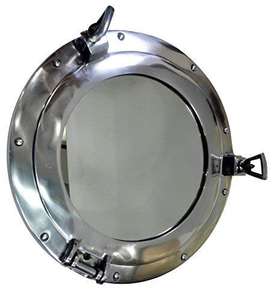 Espejo de ojo de buey Acabado de Placa plateada Nuevo espejo de ojo de buey de metal para decoración del hogar Nuevo espejo de pared en precio al por mayor en moq bajo - Product Image 1