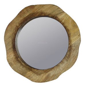 Art Deco Luxury Eco-Friendly Durable <b>Wood</b> Round Handmade Wall <b>Mirror</b> for Living Room <b>Bathroom</b> and Bedroom High Quality Decor - Product Image 4