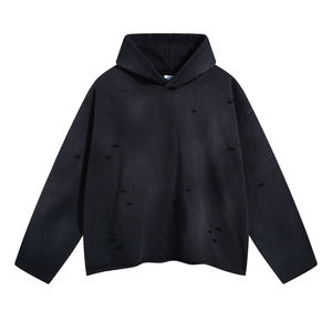 เสื้อสเวตเตอร์บุขนแกะมีฮู้ดสำหรับผู้ชายเสื้อมีฮู้ดแบบสวมหัวเหมาะสำหรับสไตล์สตรีทลำลองฤดูใบไม้ร่วงและฤดูหนาว - Product Image 4