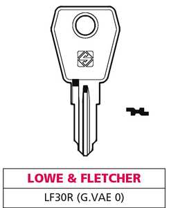Llave de latón LF30R (G.VAE 0) Lowe & Fletcher - Product Image 1