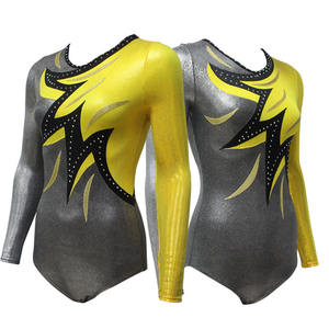 Haute qualité en gros Sublimation imprimé gymnastique Dancewear pour femmes enfants adultes respirant Spandex strass formation - Product Image 2