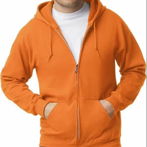 Zip Up Hoodie in Solid <b>Neutral</b> Tones Trendy Loose Fit Zip Up Hoodie for Men and Women - Product Image 1