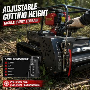 Tagliaerba Cingolato Semovente con Altezza di Taglio Regolabile per Decespugliatore Professionale e Disboscamento di Terreni Forestali - Product Image 1