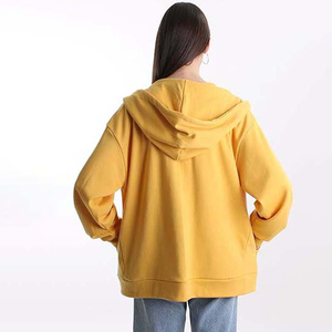 Collection Hiver 2026 – Sweatshirts Zippés en Polaire Uni à Manches Longues pour Femmes, Coupe Oversize, Décontractés, Grandes Tailles – Prix de Gros - Product Image 3