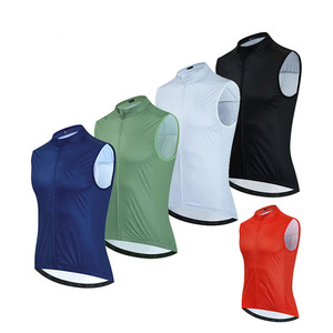 Maillot d'uniforme de cyclisme gilet imperméable et coupe-vent léger Design raglan demi-emmanchure Design imprimé Design court - Product Image 1