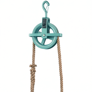 Polea de Construcción BRAUN de 190 mm con Rueda para Cuerda, Dispositivo de Seguridad con Gancho y Soporte Cruzado para Equipos y Accesorios de Escalada - Product Image 3