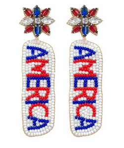 Boucles d'oreilles pendantes brodées à la main avec perles de rocaille, couleurs personnalisées tendance, unisexe, pour fêtes et mariages - Product Image 5