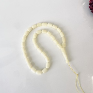 Misbaha en ambre blanc de la Baltique, petites perles en forme de baril, perles de prière islamiques naturelles - Product Image 5