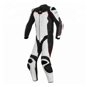 Course sur piste 1 pièce en cuir de vachette véritable combinaison de moto CE armures Protection rouge noir blanc combinaison de moto pour hommes - Product Image 5