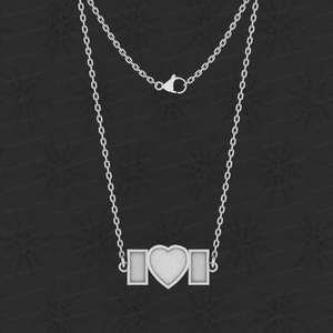 ขายดีที่สุดจี้หัวใจกึ่งติดเครื่องลางทรงสี่เหลี่ยมสีเงิน925หมวกถ้วยเรซินเครื่องประดับ - Product Image 2