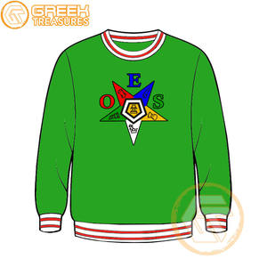 Commande personnalisée d'étoile orientale coton polaire brodé hiver femmes pull écologique de haute qualité vêtements grecs OES sueur - Product Image 3