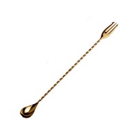 Accessoires de bar uniques en acier inoxydable or rose cuillère à soda style chaîne côtelée accessoires de guidon faits à la main